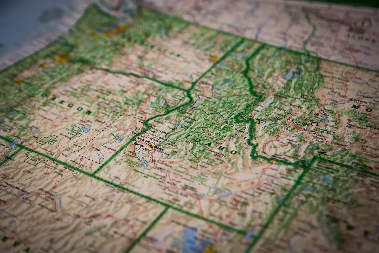 guide, idaho, map, navigation, topography, travel, brown travel, brown map, idaho, idaho, idaho, idaho, idaho